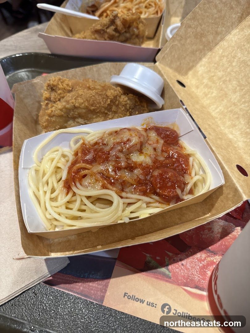 Jollibee Spaghetti and Chicken