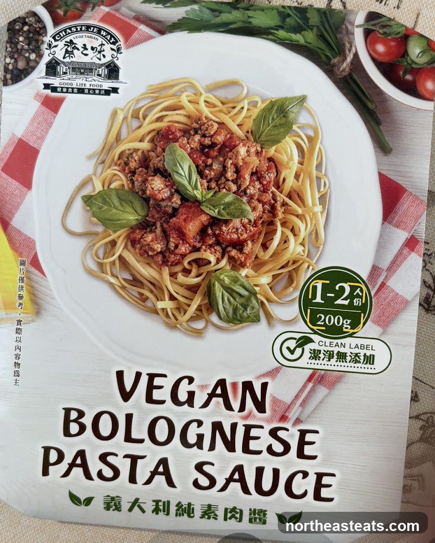 Vegan Bolognese Pasta Sauce Packaging