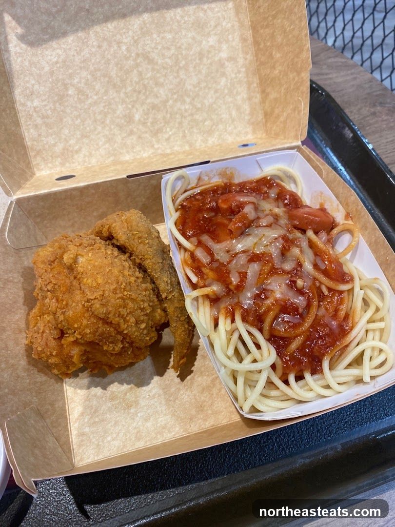Fried Chicken and Spaghetti