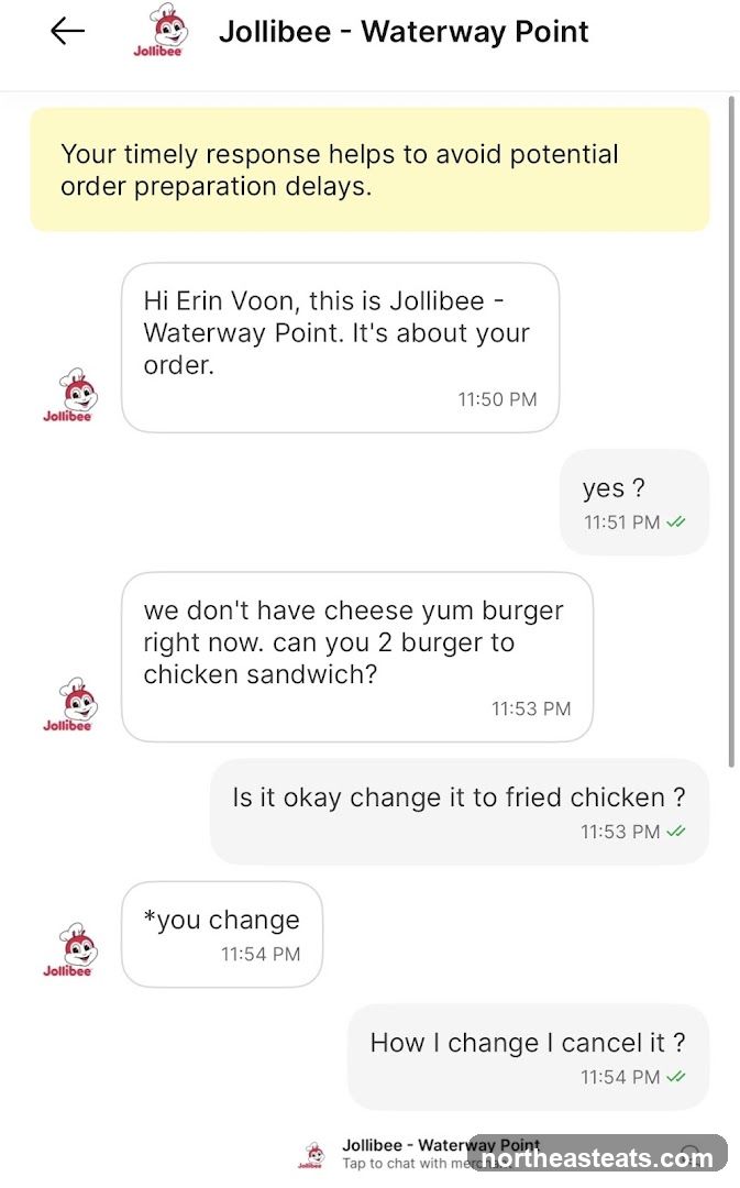 Jollibee - Waterway Point Chat