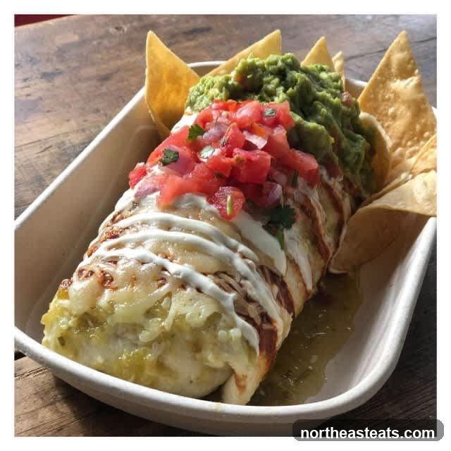 Burrito with Guacamole and Salsa