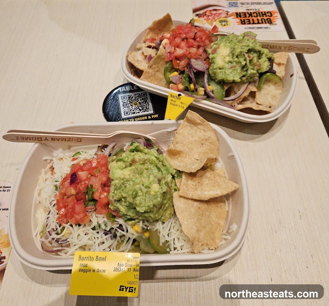 Guzman y Gomez Burrito Bowl and Nachos