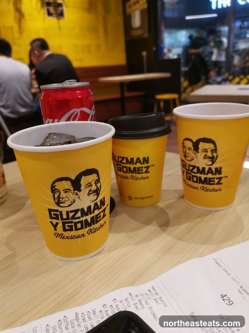 Guzman Y Gomez Drinks and Receipt