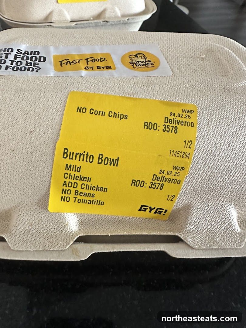 Burrito Bowl Order Sticker