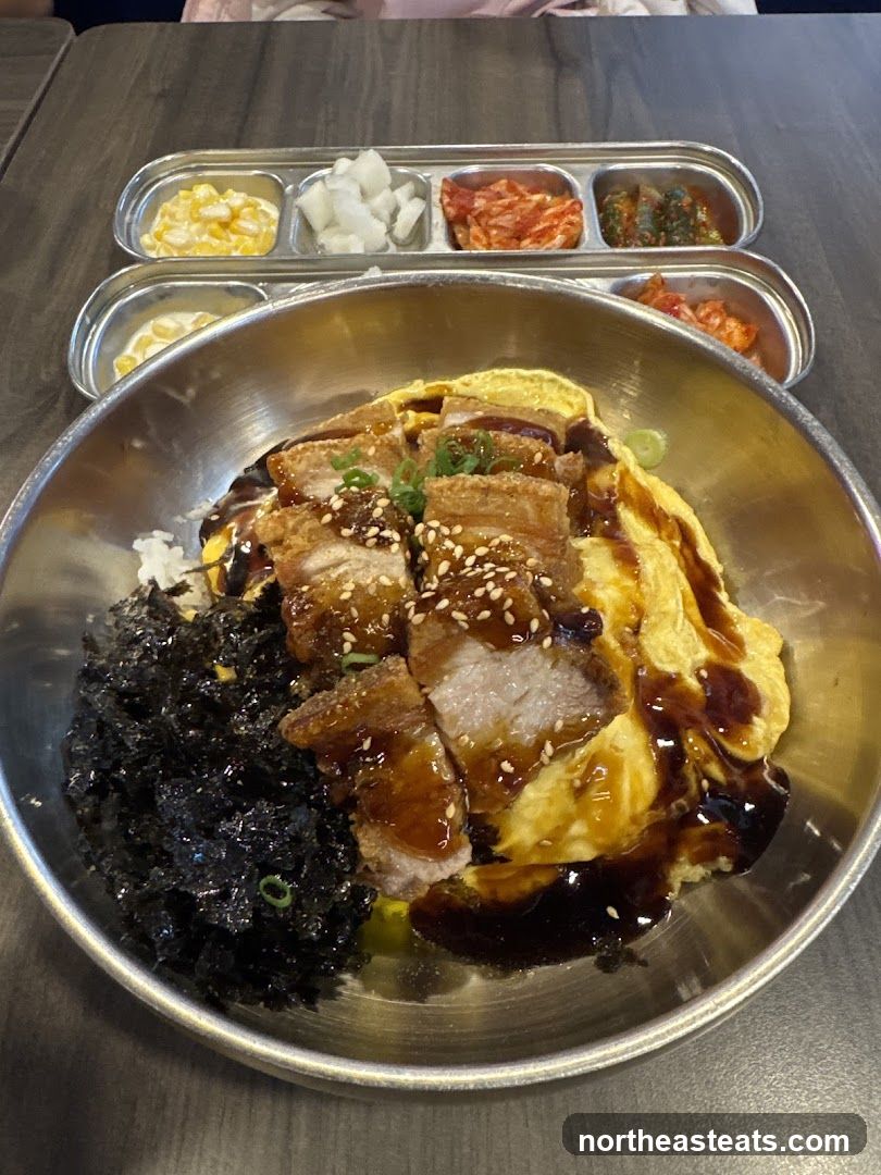 Pork Belly Rice Bowl with Side Dishes