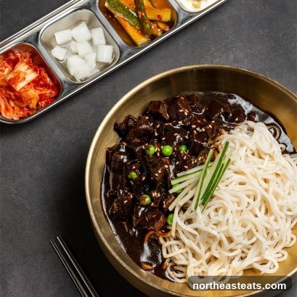 Jajangmyeon with Side Dishes