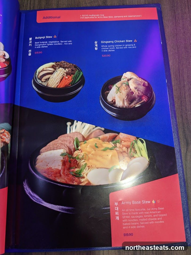 Additional Menu Items
