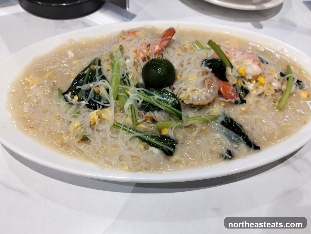 Seafood noodle dish