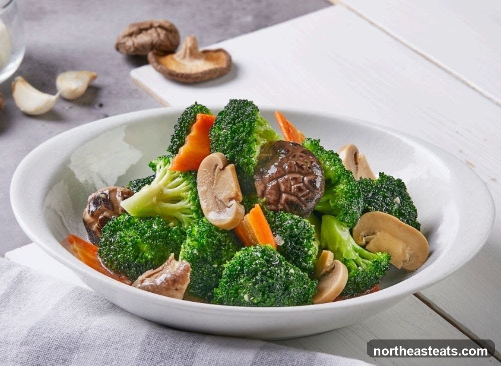 Stir-fried Broccoli with Mushrooms