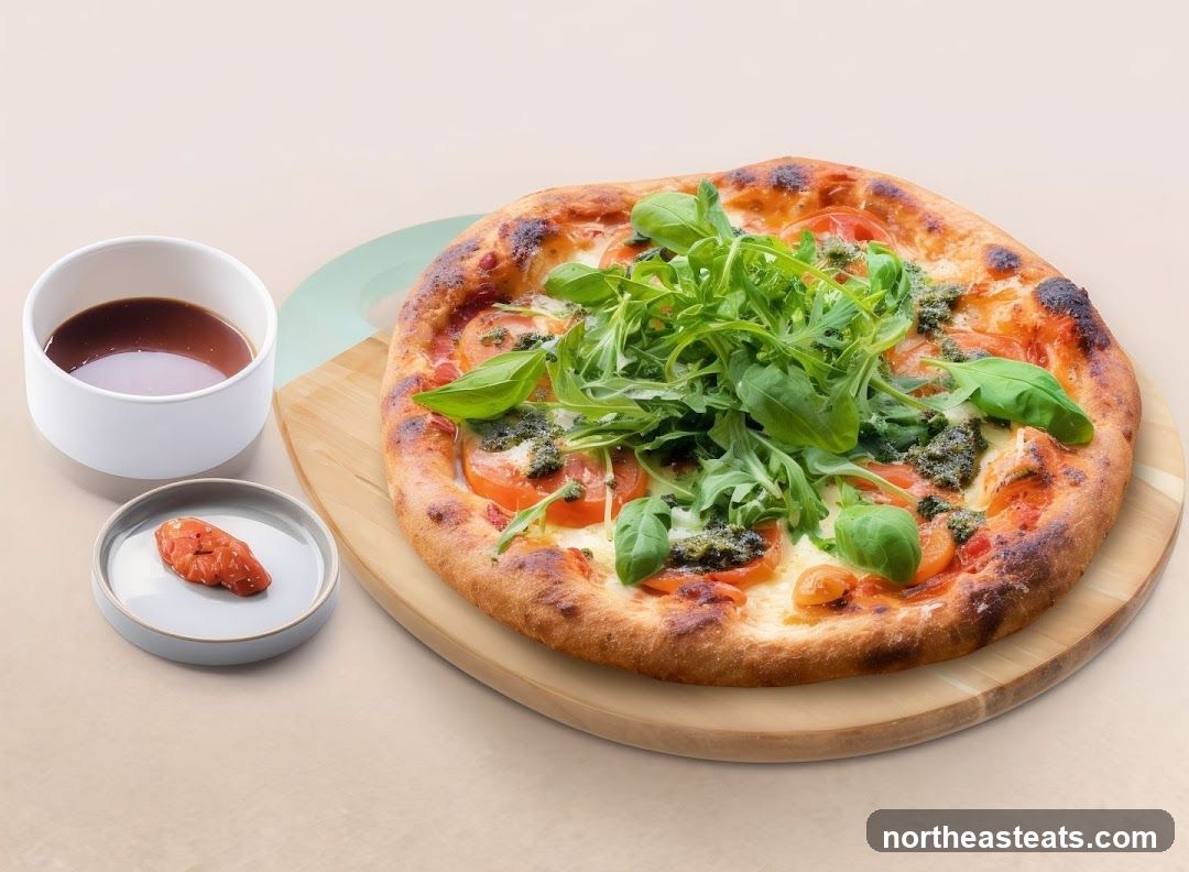 Pizza with Toppings and Sauce