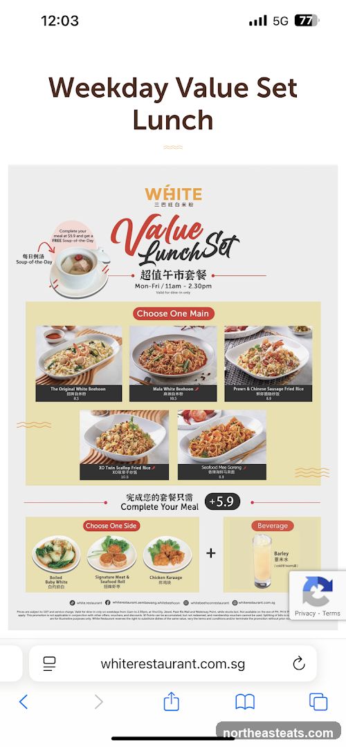 Weekday Value Set Lunch