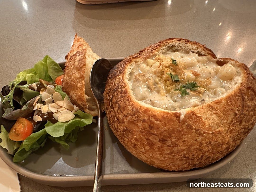 Bread Bowl with Soup and Salad
