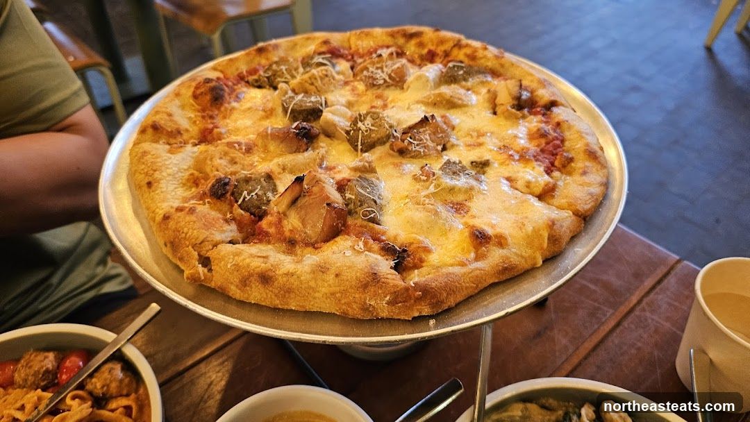 Pizza with Meat and Cheese