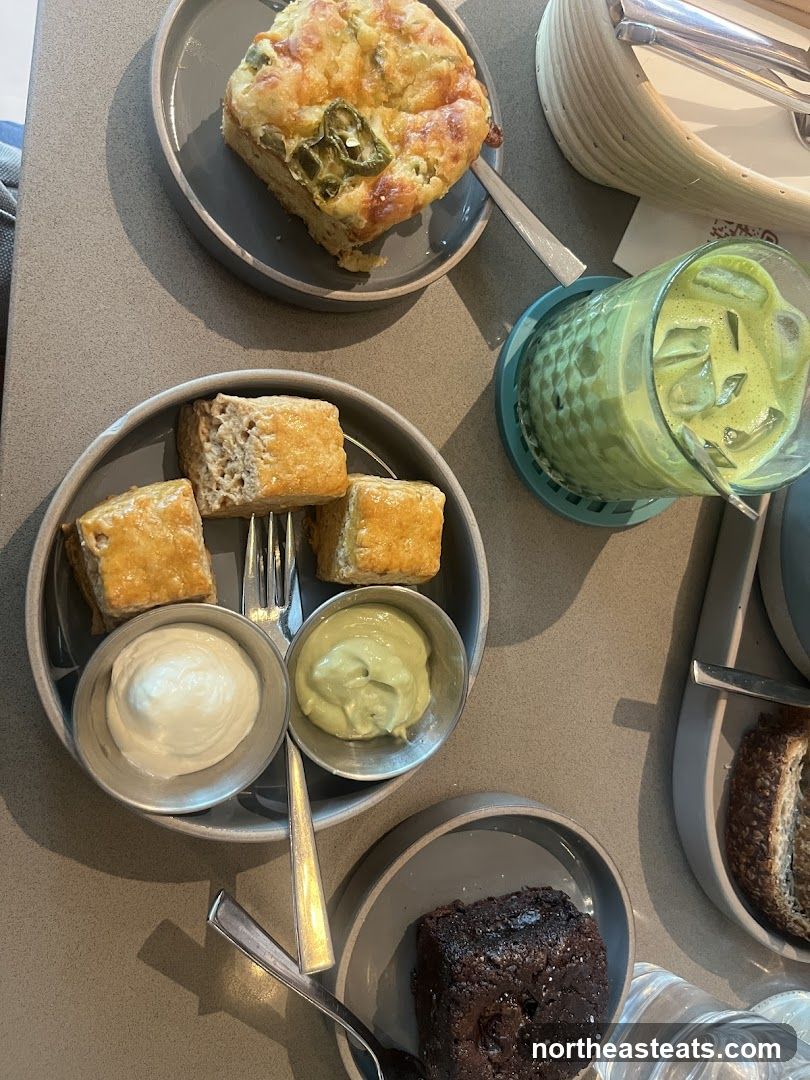 Scones and Matcha Drink