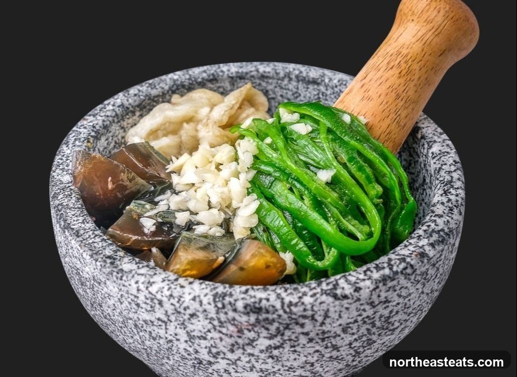 Century Egg and Pepper Appetizer