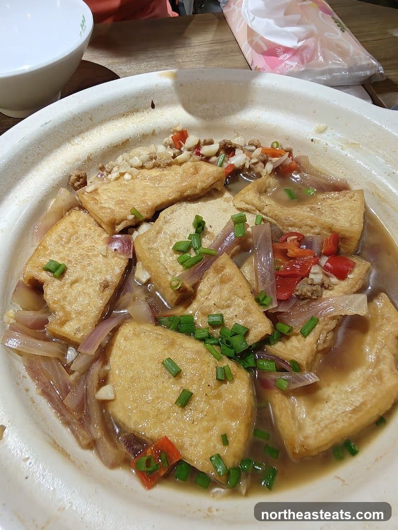 Braised Tofu with Minced Meat