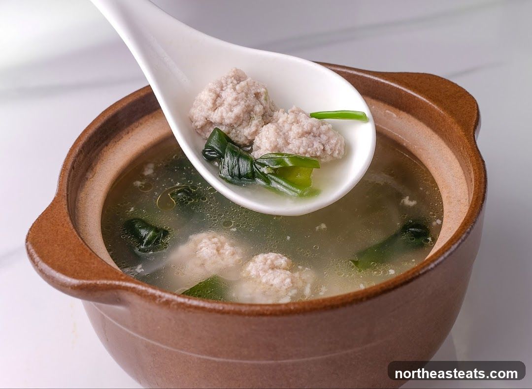 Soup with Meatballs and Greens