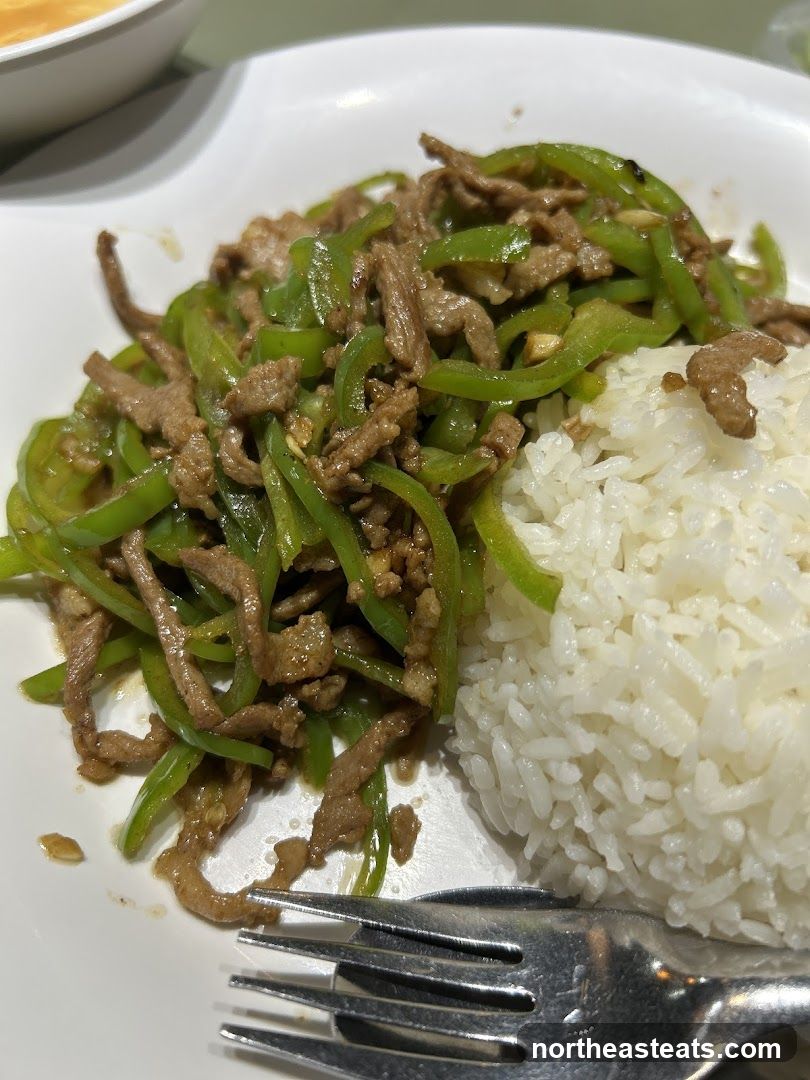Beef and Pepper Stir-fry with Rice