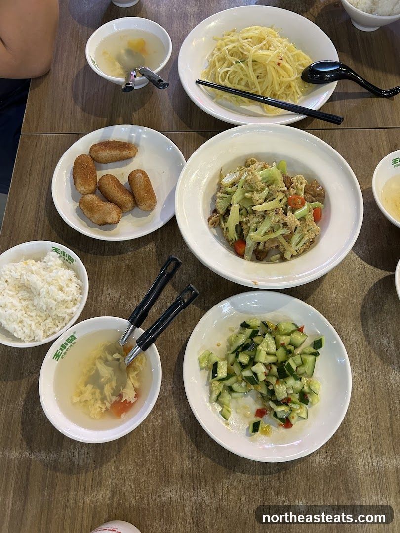 Table with various dishes