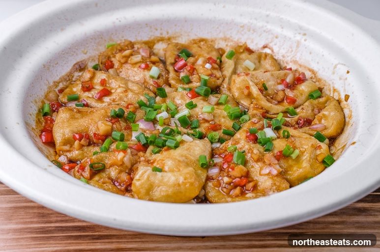 Braised Tofu with Chili and Scallions