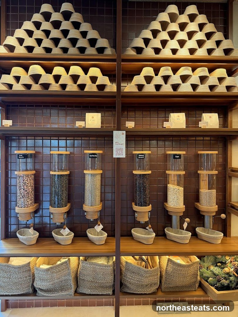 Bulk food dispensers and storage baskets