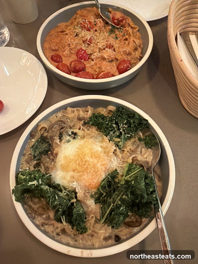 Two bowls of pasta