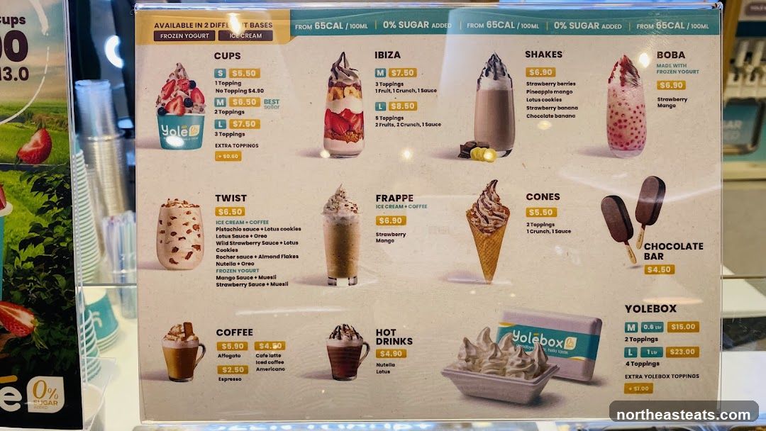 Yole Menu