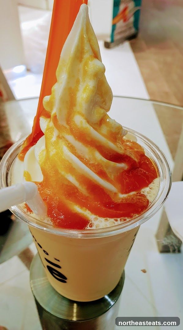 Soft Serve Ice Cream with Orange Drizzle