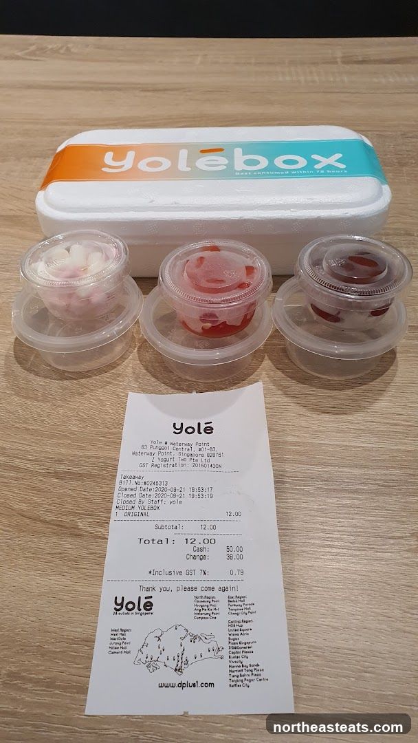 Yolebox Takeaway Receipt