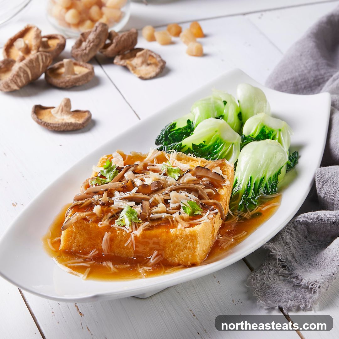 Fried Tofu with Mushrooms and Bok Choy