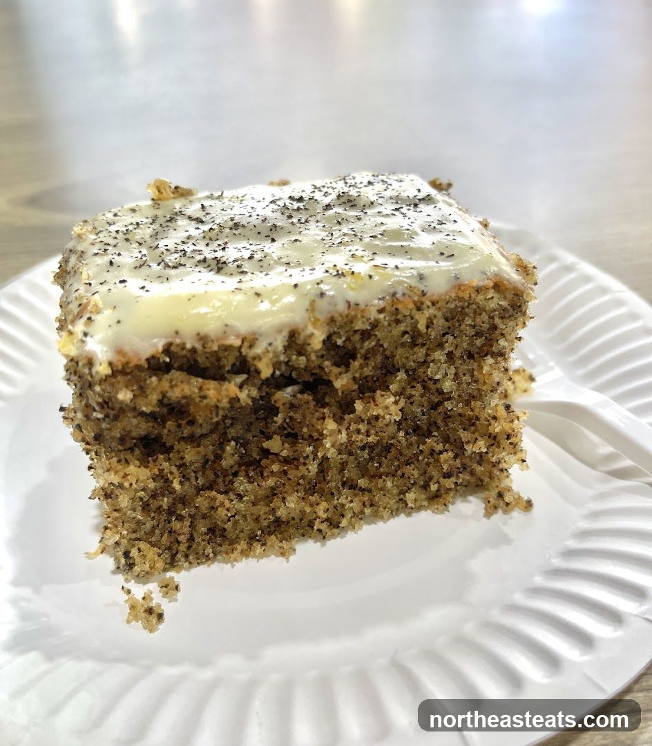 Slice of cake with frosting