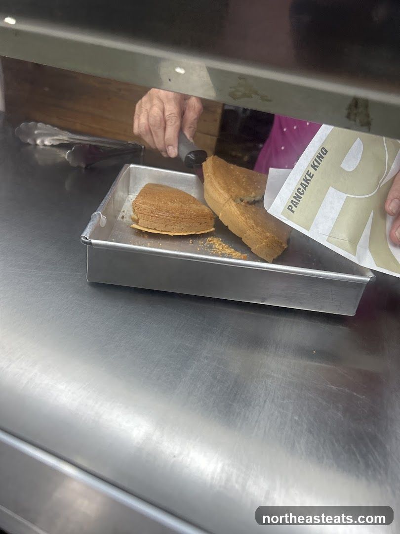 Pancakes being prepared