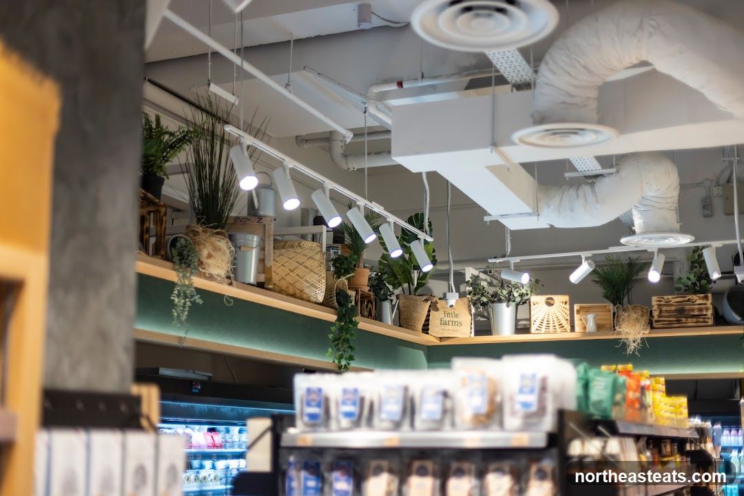 Store Interior with Shelving and Plants