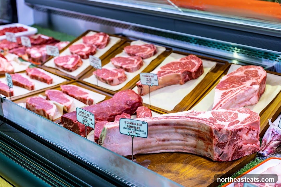 Display of premium beef cuts