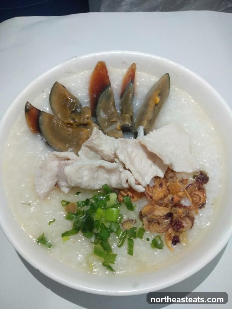 Congee with Century Egg and Pork