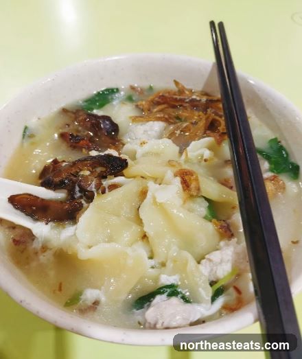 Noodle Soup with Pork and Mushrooms