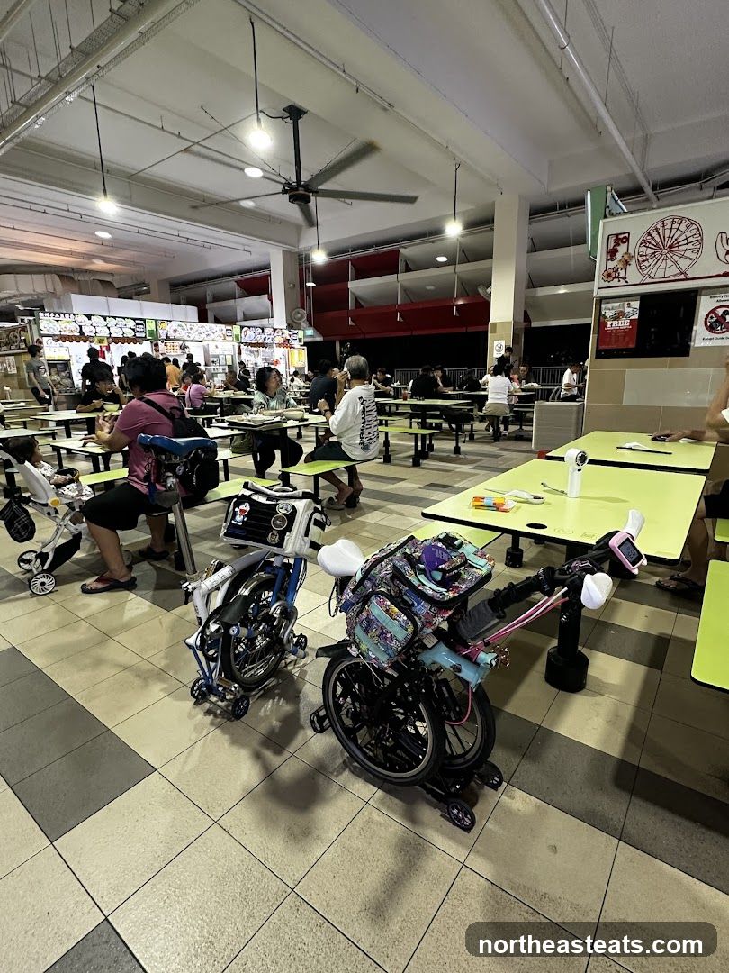 Food court with people dining