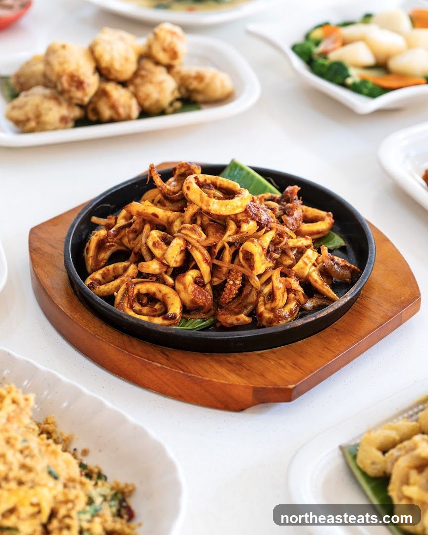 Sizzling Squid Dish