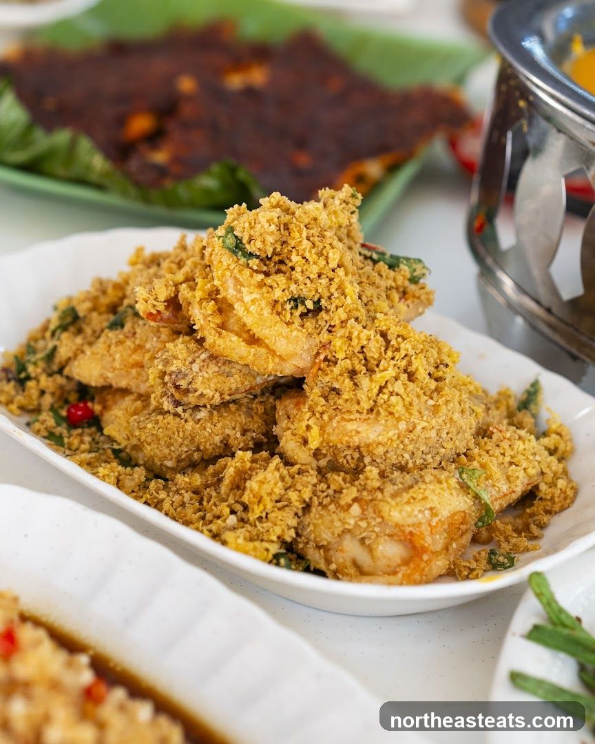Cereal-Crusted Prawns
