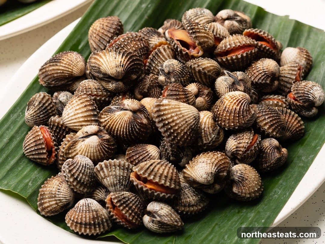 Cockles on Banana Leaf