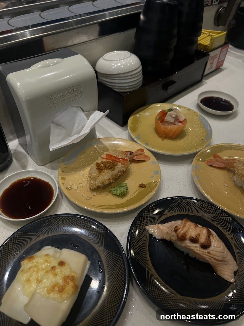 Sushi Plates on Conveyor Belt