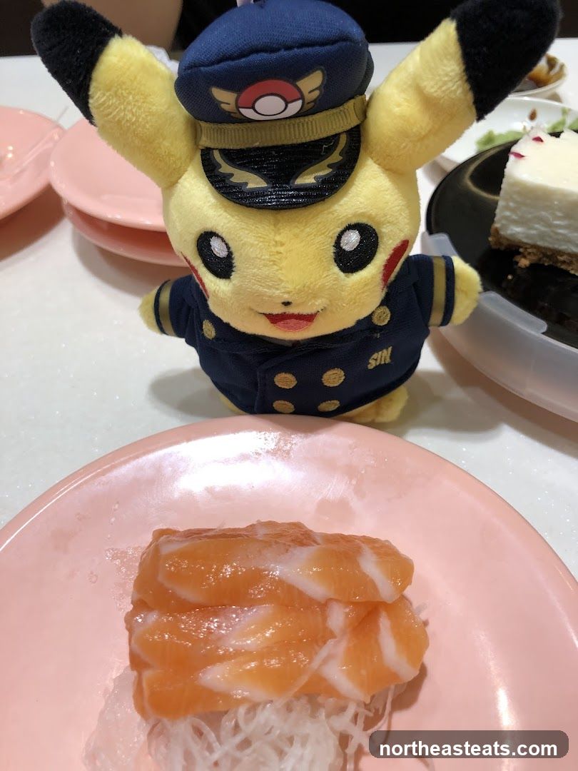 Pikachu Plush Toy with Salmon Sashimi