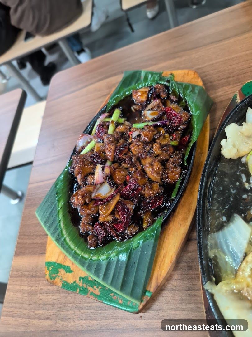 Sizzling Dish with Chili and Onions
