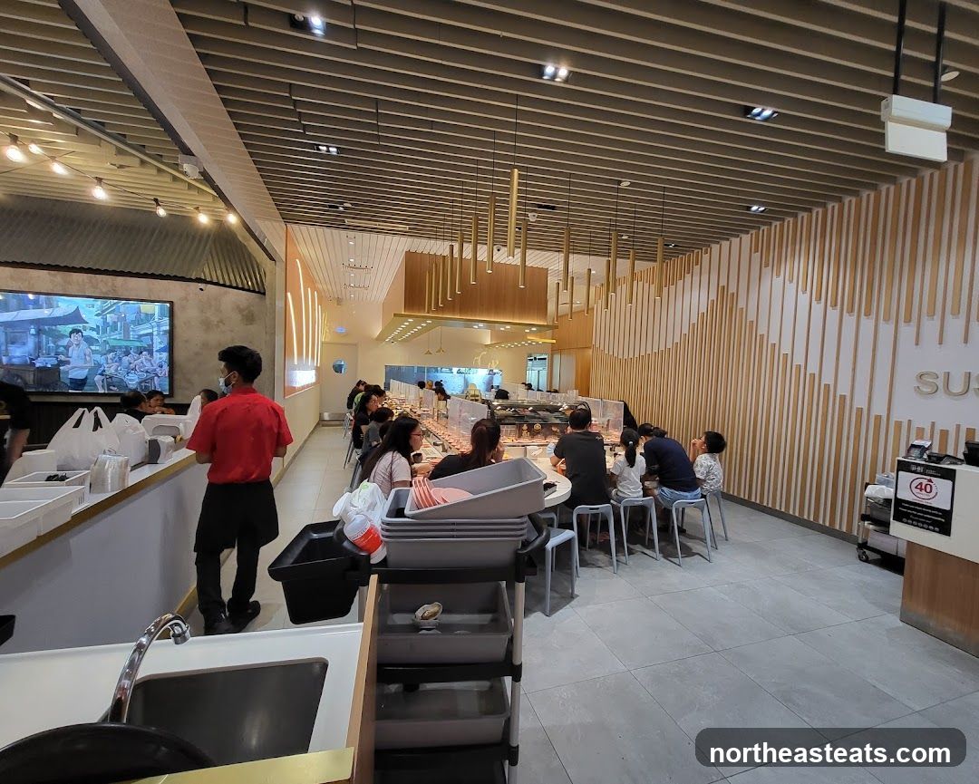 Restaurant Interior with Diners