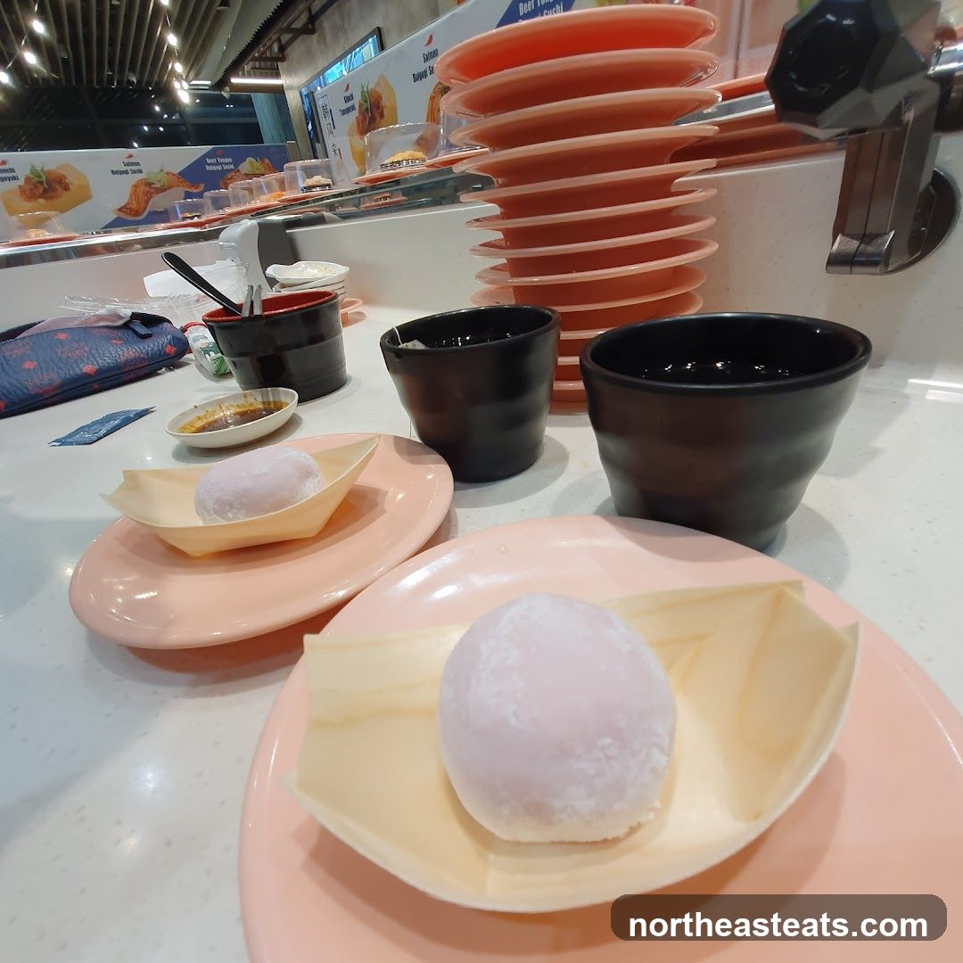 Dessert at a Conveyor Belt Restaurant