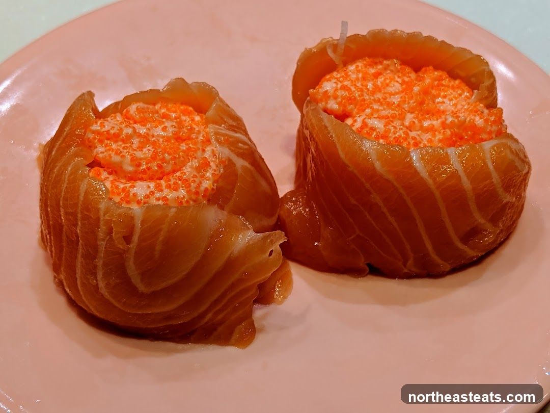 Salmon Rolls with Roe