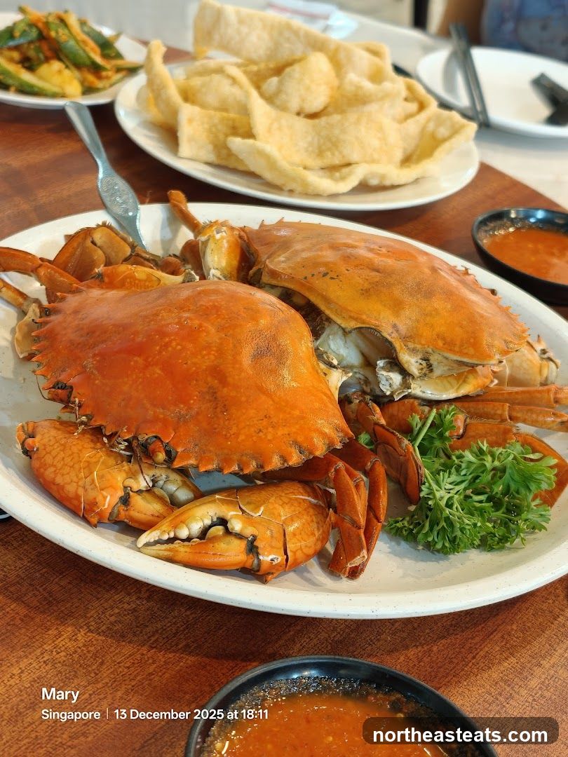 Steamed Crabs with Accompaniments