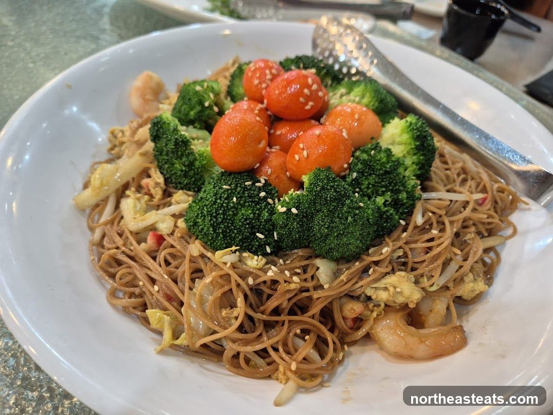 Noodles with Broccoli and Shrimp