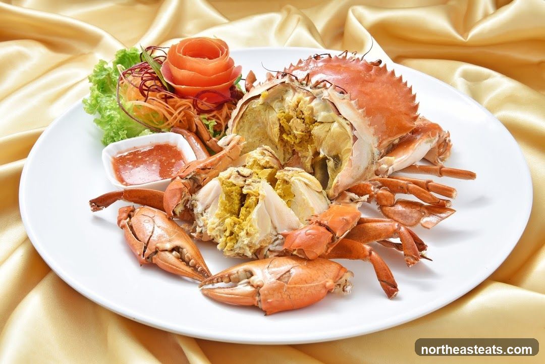 Steamed Crab with Garnish