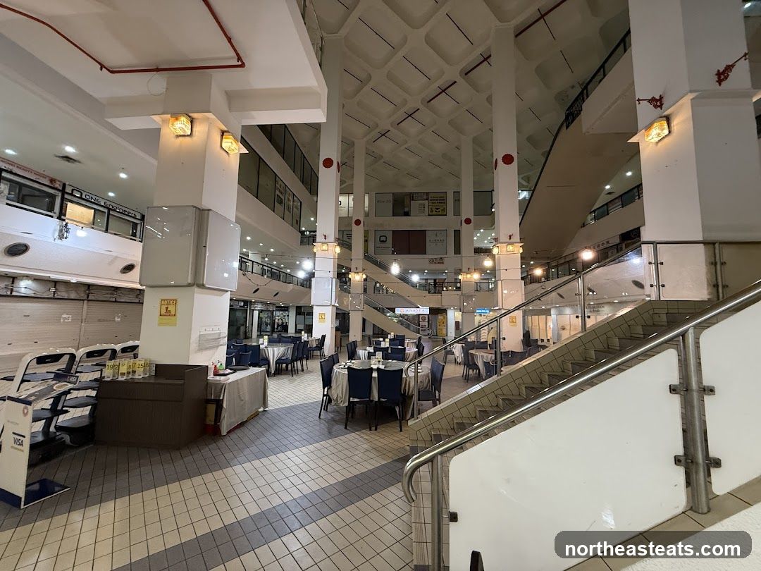 Indoor Shopping Mall with Dining Areas